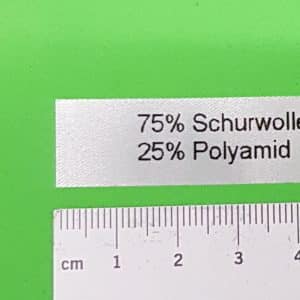 75% Schurwolle 25% Polyamid ohne Pflegesymbole 50 Stück